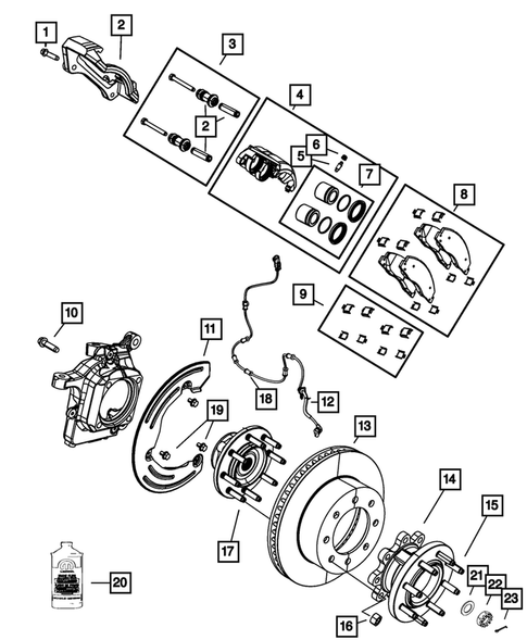Front Brakes for 2009 Dodge Ram 3500 #0