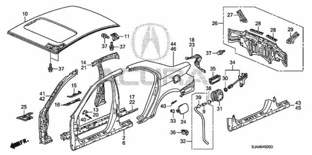 Outer Panel - Rear Panel for 2011 Acura RL #0