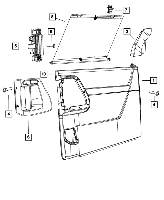 ZX01DX9AD - : Sliding Door Molding, Left for Mopar Image
