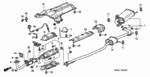 18213S84L00 - Electrical/Exhaust/Heater/Fuel: STAY, EX. PIPE for Honda Image