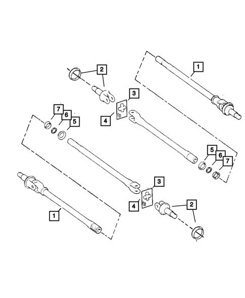 Front Axle Drive Shafts for 2004 Jeep Wrangler #0