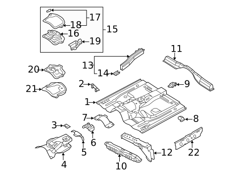 Floor & Rails for 2000 Nissan Pathfinder #0