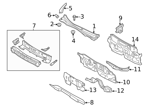 Cowl for 2006 Lincoln Zephyr #0