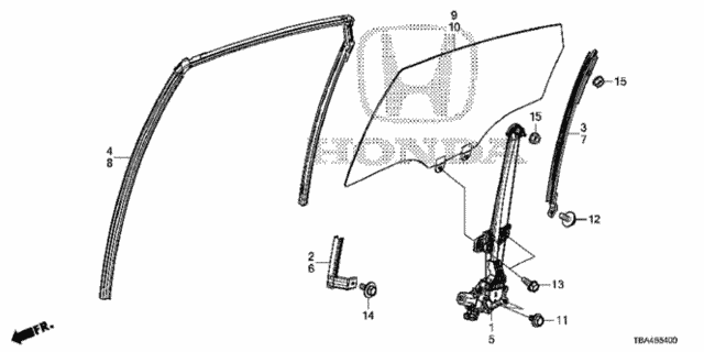 Rear Door Glass - Door Regulator for 2016 Honda Civic #0