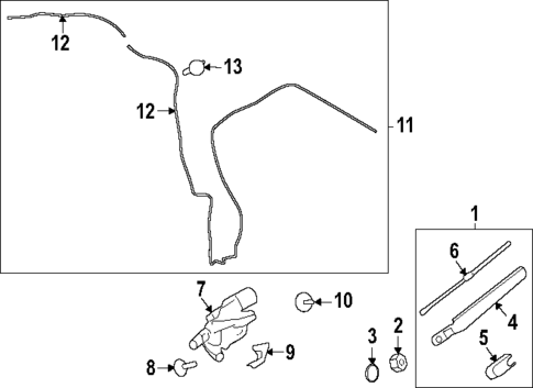 Wiper & Washer Components for 2021 Ford EcoSport #1