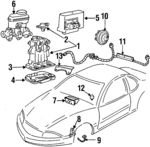 18021929 - Electrical: Master Cylinder for Buick: Skylark | Chevrolet: Beretta, Cavalier, Corsica | Oldsmobile: Achieva | Pontiac: Grand Am, Sunbird Image
