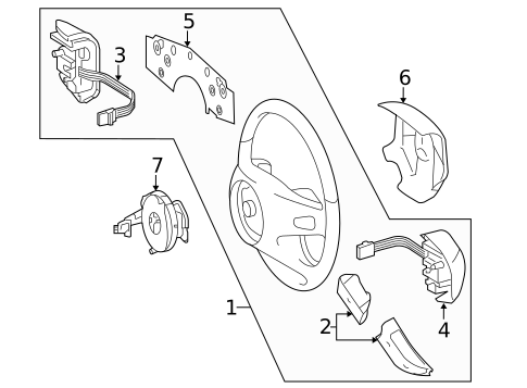 Steering Wheel & Trim for 2007 Mercedes-Benz R 63 AMG&reg; #0