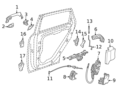 Rear Door for 2016 Mercedes-Benz B250e #2