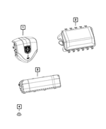 68359129AA - Restraints: Steering Column Opening Kneeblocker for Mopar Image