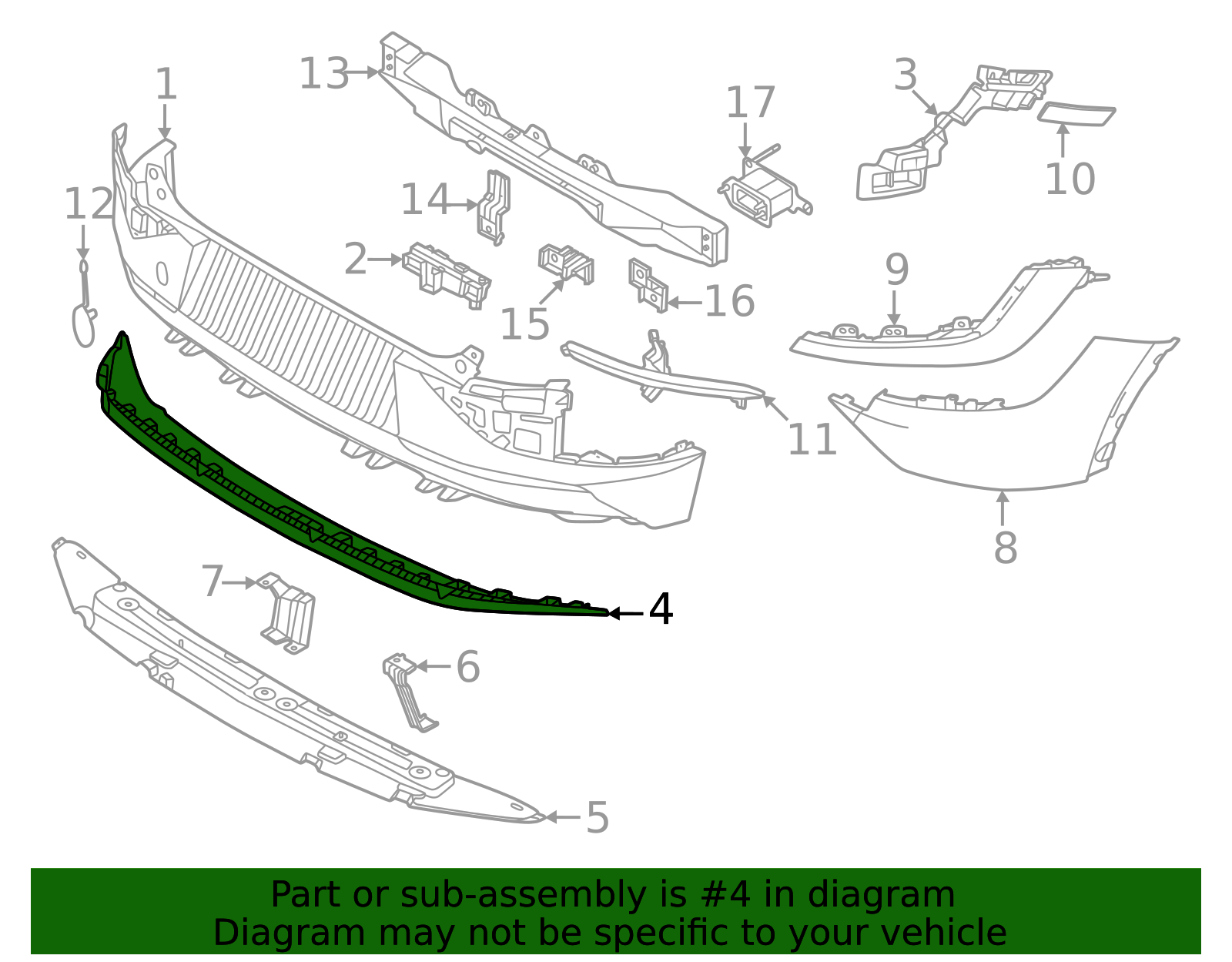 2022-2024 Kia EV6 Lower Cover 86671-CV000 | TascaParts.com