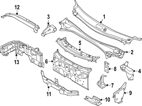 Cowl for 2025 BMW 228 xDrive Gran Coupe #0