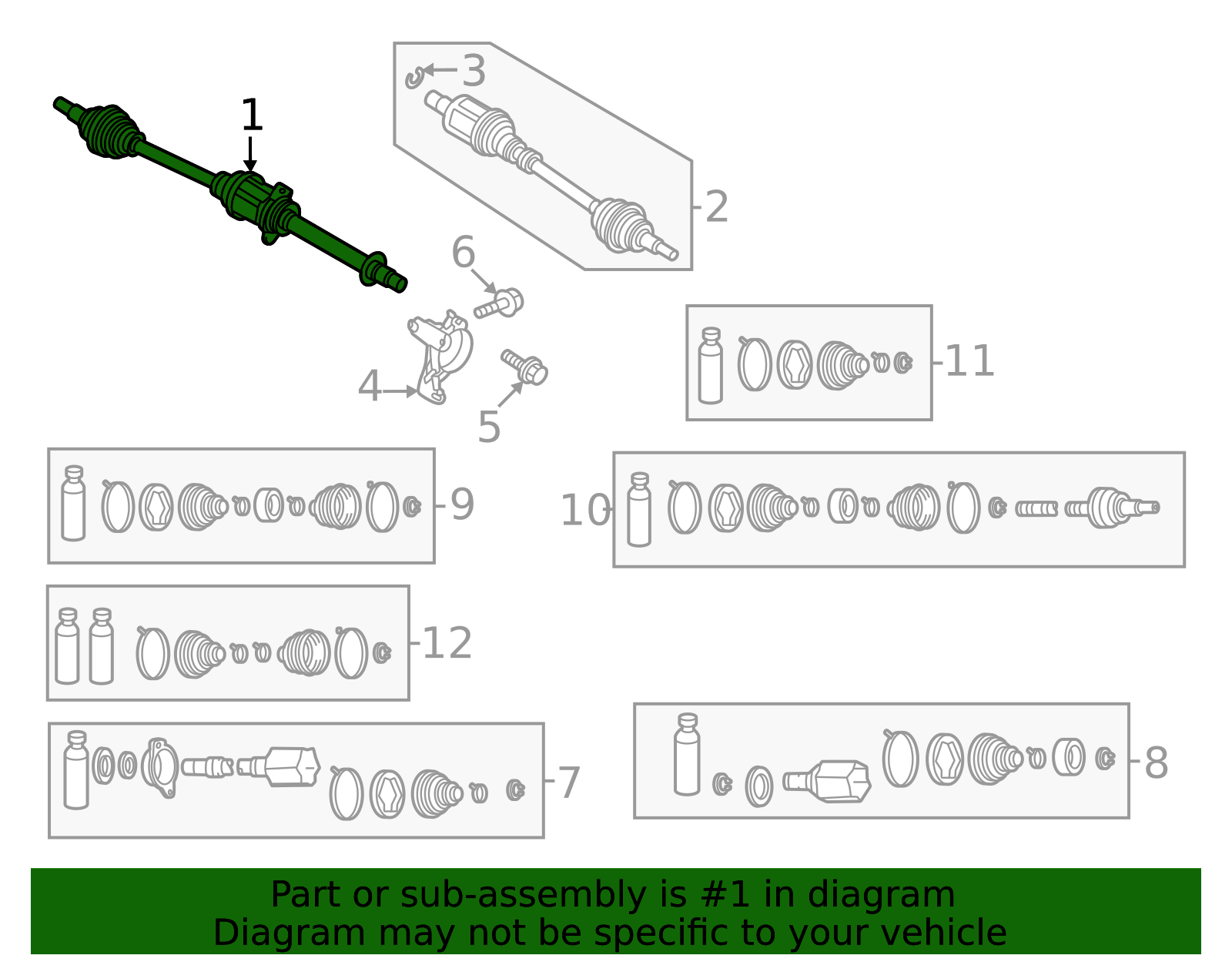 FT1C-25-50XA - Cv Axle Assembly | Mazda Parts Factor