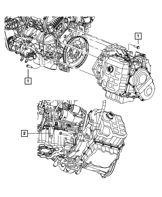 6501742 - 62TE; 6-Speed; Automatic Transaxle: Hex Head Bolt And Washer for Mopar Image