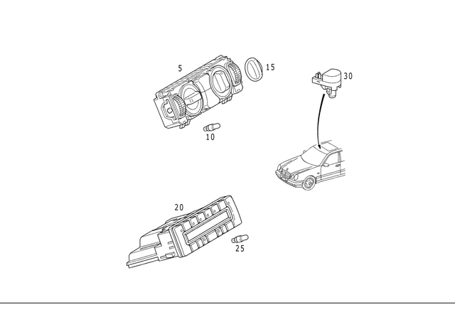 25440294 - Heating and Ventilation: Bulb for Mercedes-Benz Image image