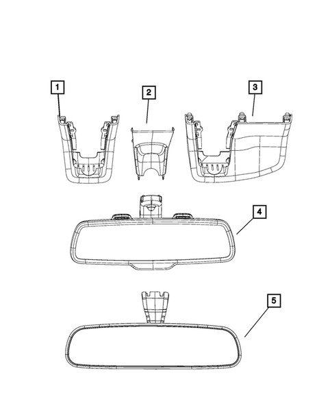 Glass and Interior Rearview Mirror for 2022 Dodge Charger #1