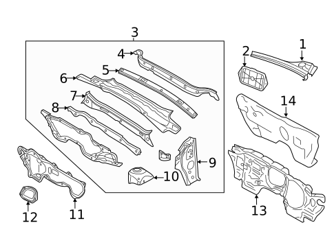 Cowl for 2015 Volkswagen Jetta #0