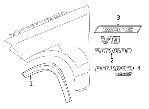 Exterior Trim - Fender for 2016 Mercedes-Benz GLE450 AMG #0