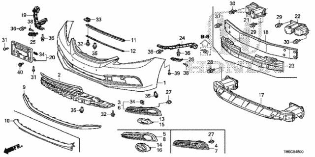 Front Bumper for 2015 Honda Civic #0