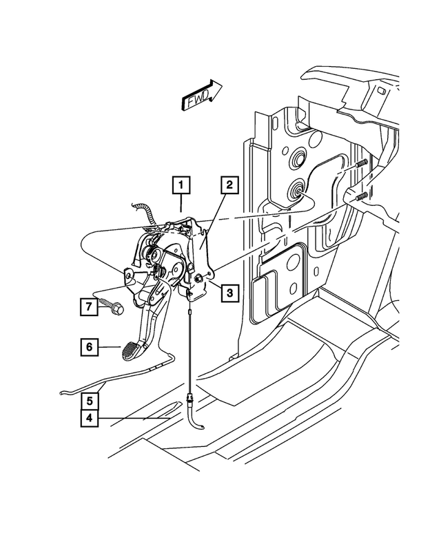 52013236AE - Parking Brake: Parking Brake Cable, Front for Mopar Image image