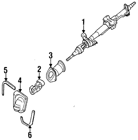 Steering Column Assembly for 1995 Nissan Sentra #0