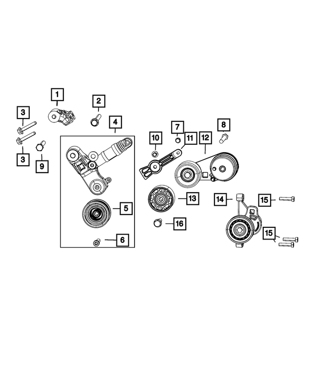 6512871AA - Cooling: Hex Flange Head Bolt for Mopar Image