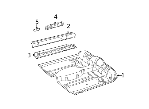 Floor & Rails for 2001 Chevrolet Cavalier #1