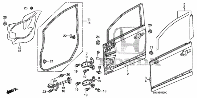 Front Door Panels for 2006 Honda Civic #0