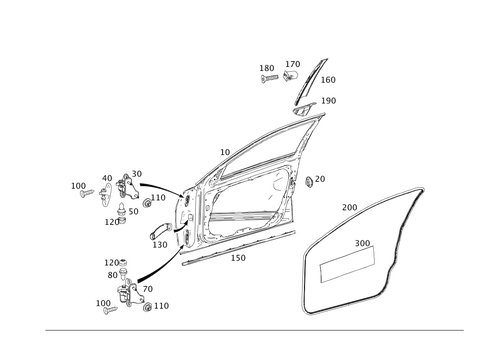 Driver Door for 2008 Mercedes-Benz C350 #0