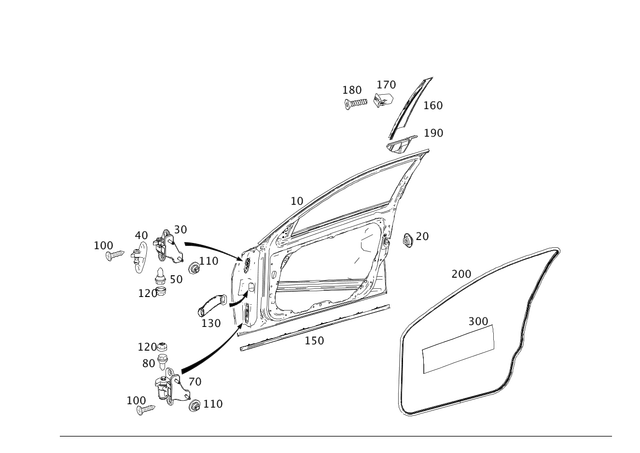 9981550 - Driver Door: Stop Plug for Mercedes-Benz: C250, C300, C350, C63 AMG, CLS400, CLS550, CLS63 AMG, CLS63 AMG S, GLK250, GLK350 Image image