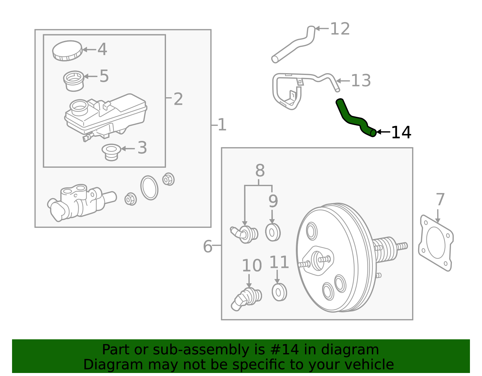 2016-2018 Toyota Brake Vacuum Hose 44772-12580 | Toyota Parts Center