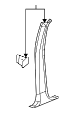 15186094 - Body: Center Pillar Trim for Buick: Rainier | Chevrolet: Trailblazer, Trailblazer EXT | GMC: Envoy, Envoy XL | Oldsmobile: Bravada Image