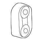 18215S5DA01 - Exhaust: Muffler &amp; Pipe Hanger for Honda: Civic, CR-V, Element, Fit, Odyssey, Pilot, Ridgeline Image