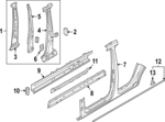 80F809848STL - Body: Center Pillar &amp; Rocker for Audi: Q5 Sportback, SQ5 Sportback Image