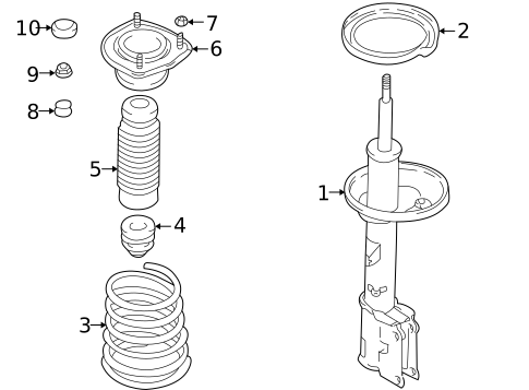 Struts & Components for 2003 Hyundai Elantra #0