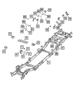 68274313AA - Frame, Bumper and Fascia: Chassis Frame Assembly for Mopar Image