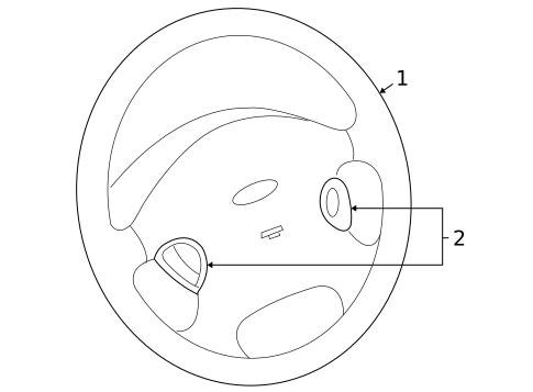 Steering Wheel & Trim for 2007 Mercury Mariner #1