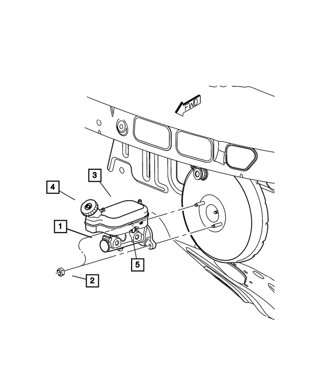 4721447AB - Service Brakes: Brake Master Cylinder for Mopar Image