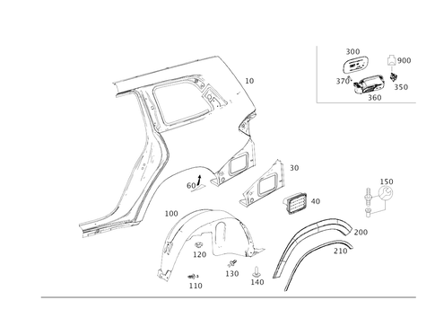 Rear Fender for 2017 Mercedes-Benz GLS550 #0