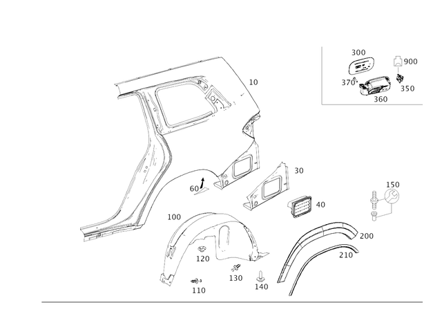 3749 - Side Walls: Bolt and Washer Assembly for Mercedes-Benz: GL320, GL350, GL450, GL550, GL63 AMG, GLE300d, GLE350, GLE400, GLE43 AMG, GLE450 AMG, GLE550e, GLE63 AMG, GLE63 AMG S, GLS350d, GLS450, GLS550, GLS63 AMG, ML250, ML320, ML350, ML400, ML500, ML550, ML63 AMG, R320, R350, R500, SLK280, SLK300 Image image