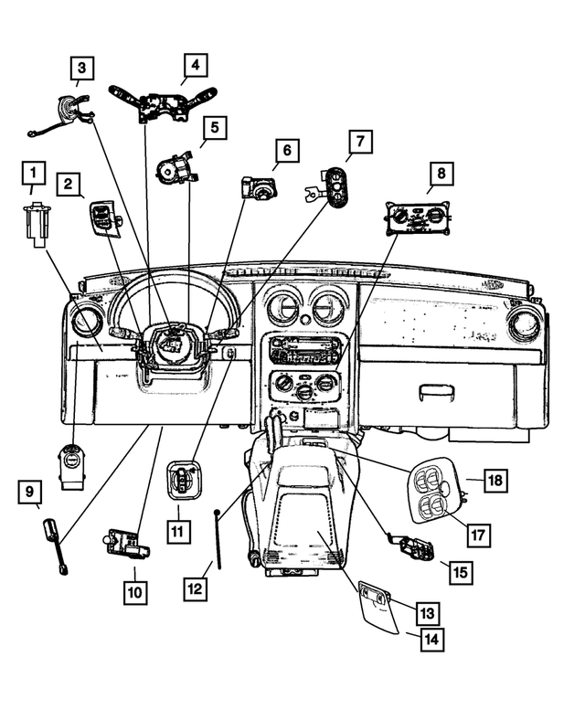 56010359AB - Electrical: Speed Control Switch, Left for Jeep: Liberty Image