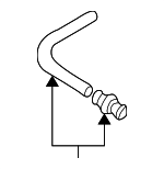 9896026000 - Body: Washer Hose for Hyundai: Santa Fe, Veracruz Image