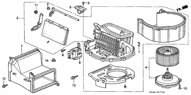 Heater Blower for 2000 Honda Civic #0
