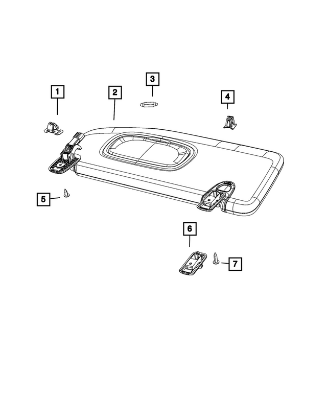 7BC61DX9AB - Interior Trim: Visor, Left for Mopar Image image