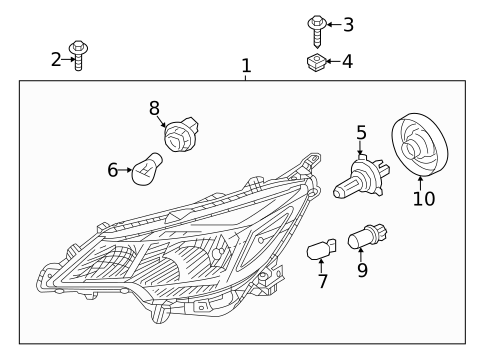 Headlamp Components for 2022 Mitsubishi Mirage G4 #0