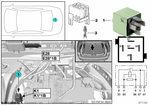 61368373700 - Vehicle Electrical System: Relay, Make Contact, White Green for BMW Image