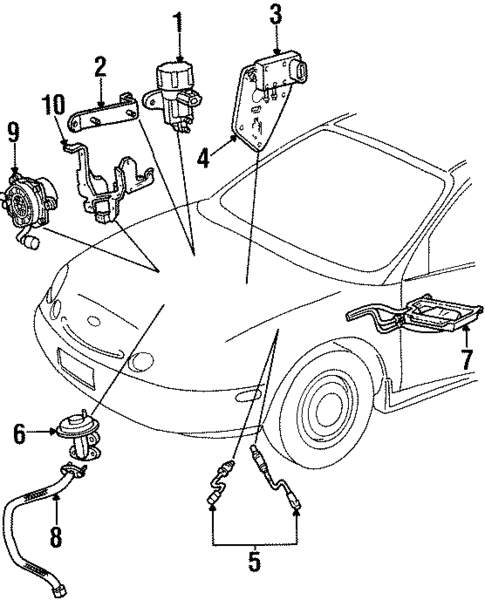 Emission Components for 1998 Mercury Sable #1
