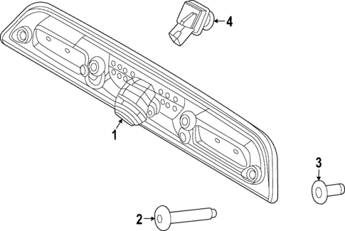 High Mounted Stop Lamp for 2022 Ford F-150 Lightning #0