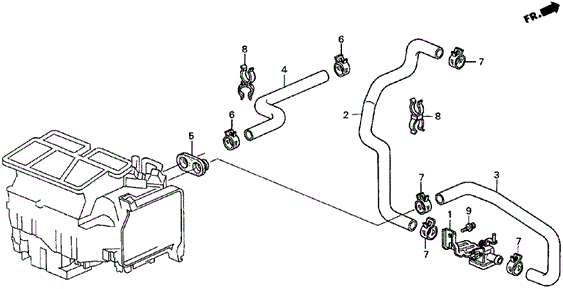 Water Valve (2) for 1998 Acura CL #0