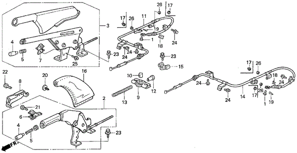 Parking Brake for 1993 Honda Prelude #0
