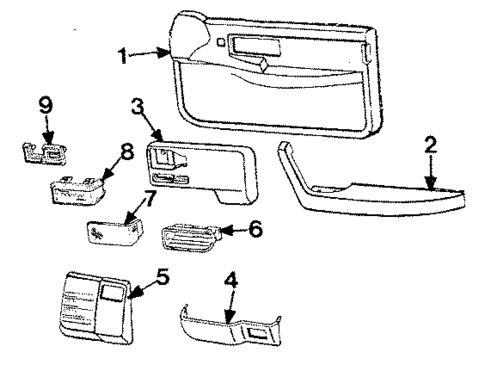 Interior Trim - Door for 1986 Pontiac Grand Am #0